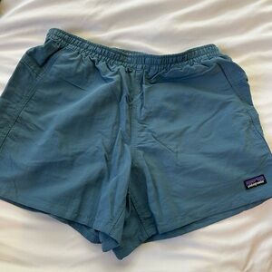 Patagonia Teal Elastic Hiking Shorts.